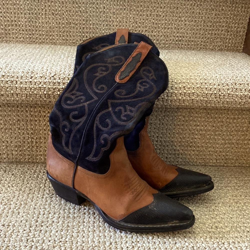 Cowgirl boots Nine West real leather size 6